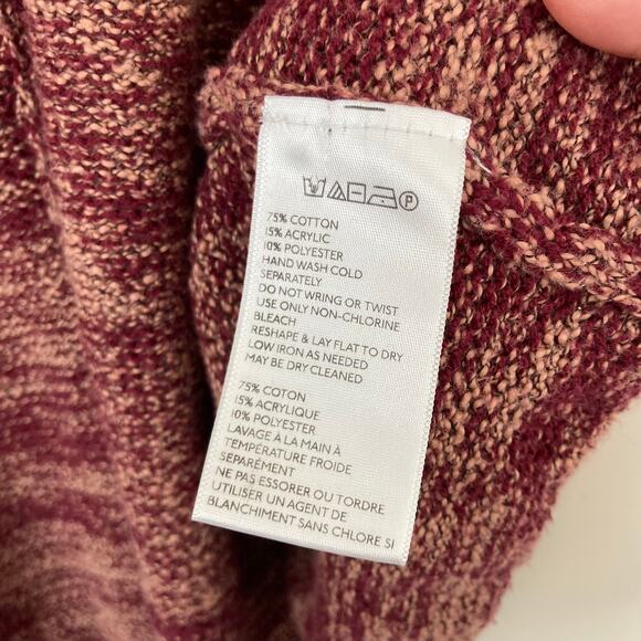 Urban Outfitters BDG Maroon Heathered Knit Open Front Cardigan Sz S - Picture 3 of 5